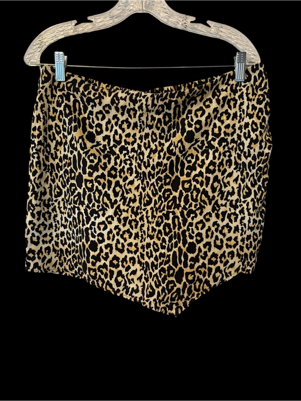 Leopard Print Women's Skort in Black & Tan